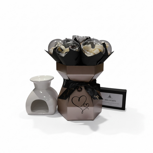 Simple Scents Elegance Wax Melt Flower Bouquet & Wax Melt Burner Gift Set