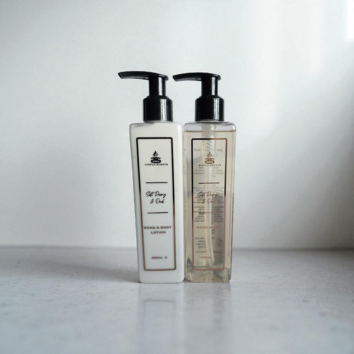 Simple Scents Soft Peony & Oud Hand Wash & Lotion Set 250ml