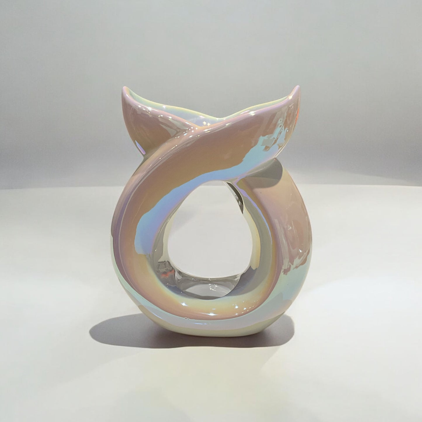 Crossover Ceramic Tea Light Wax Burner/Melter - Iridescent