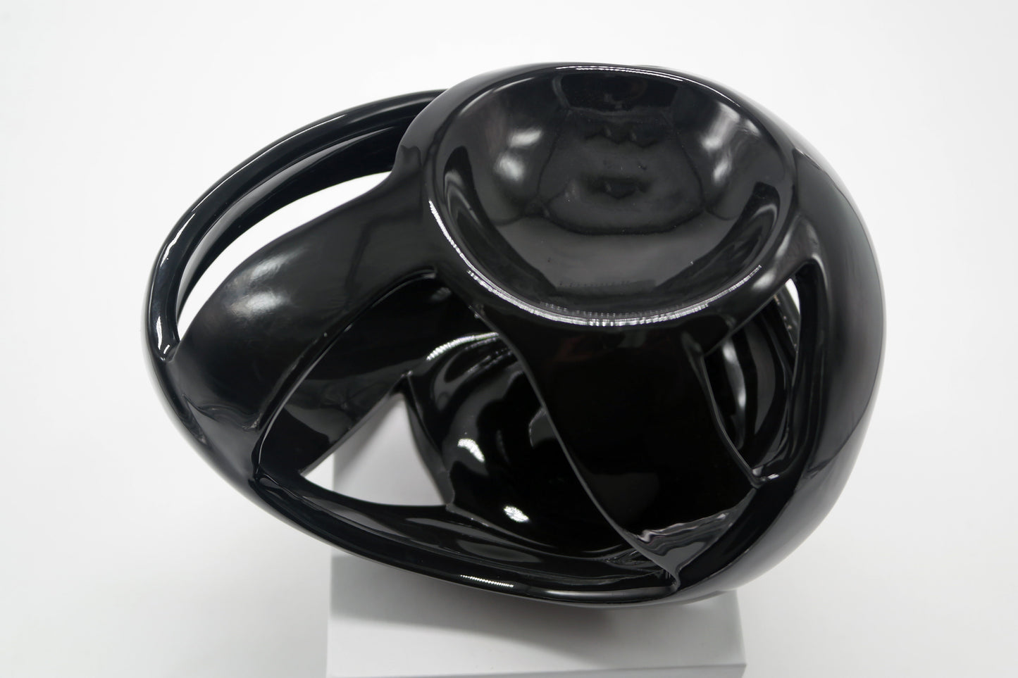Clearance Black Chelsea Ceramic Tea Light Wax Burner | Melter - Perfectly Imperfect