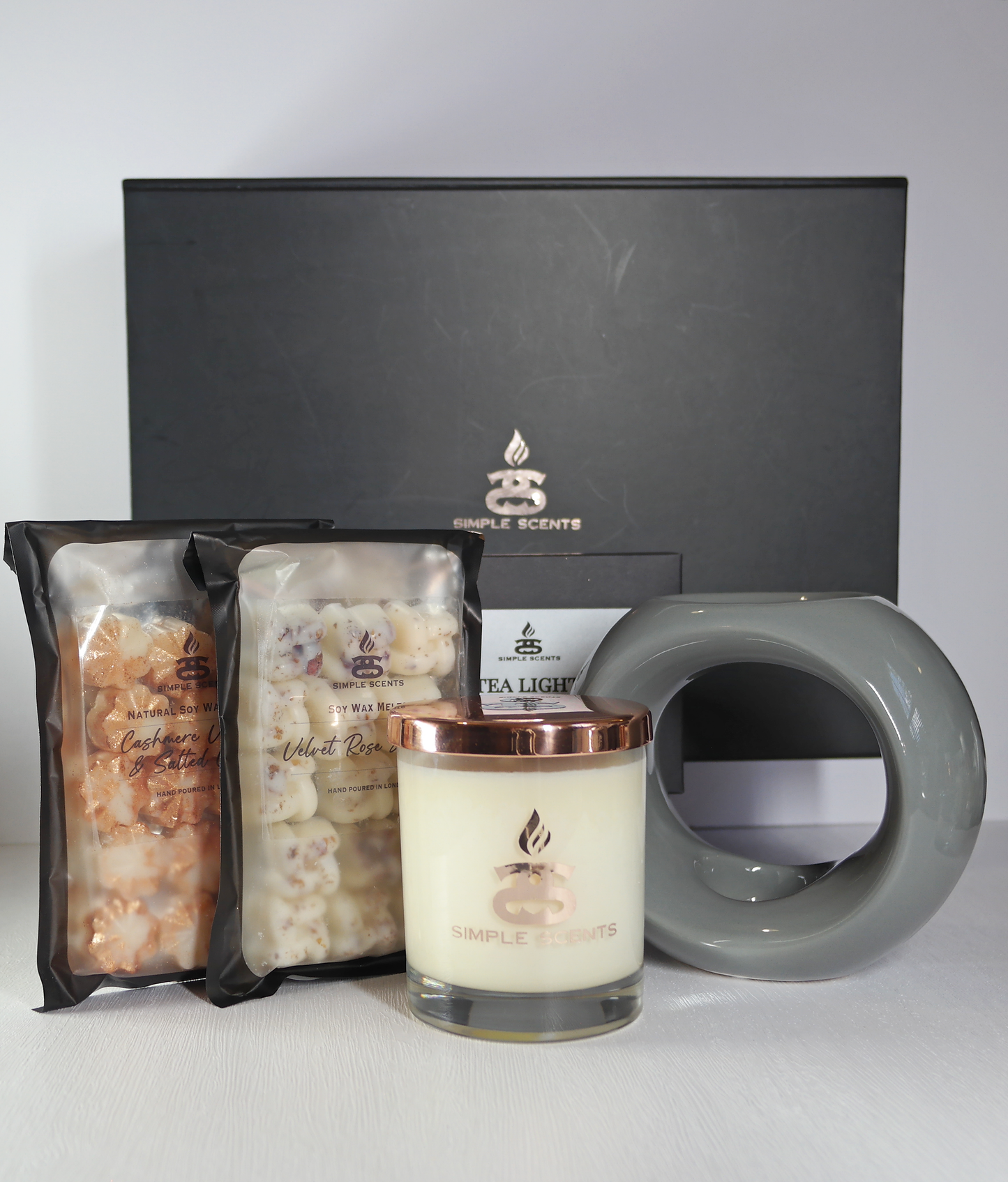 Simple Scents Experience Indulgence Candle, Wax Melt & Oslo Wax Burner Gift Set