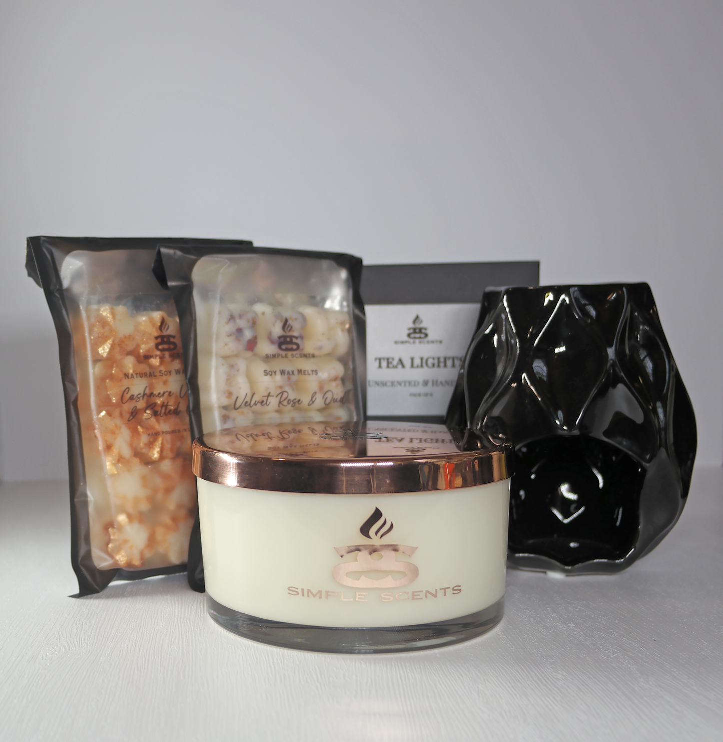 Simple Scents Experience Opulence Candle, Wax Melt & Nico Wax Burner Gift Set