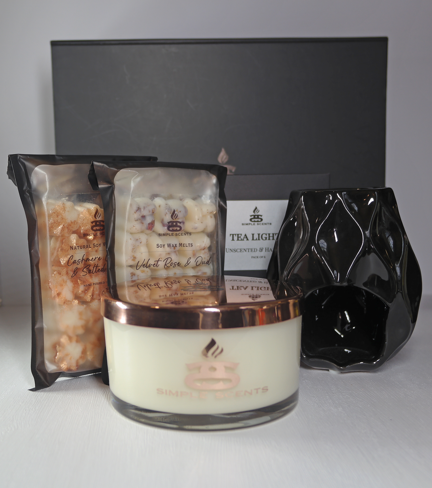 Simple Scents Experience Opulence Candle, Wax Melt & Nico Wax Burner Gift Set