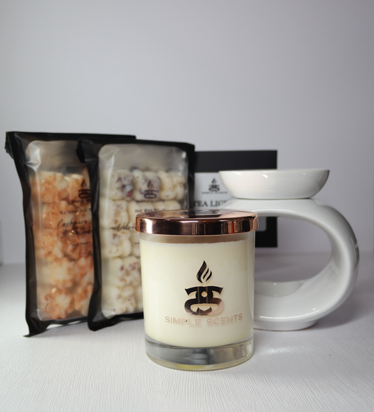 Simple Scents Experience Indulgence Candle, Wax Melt & Rome Wax Burner Gift Set