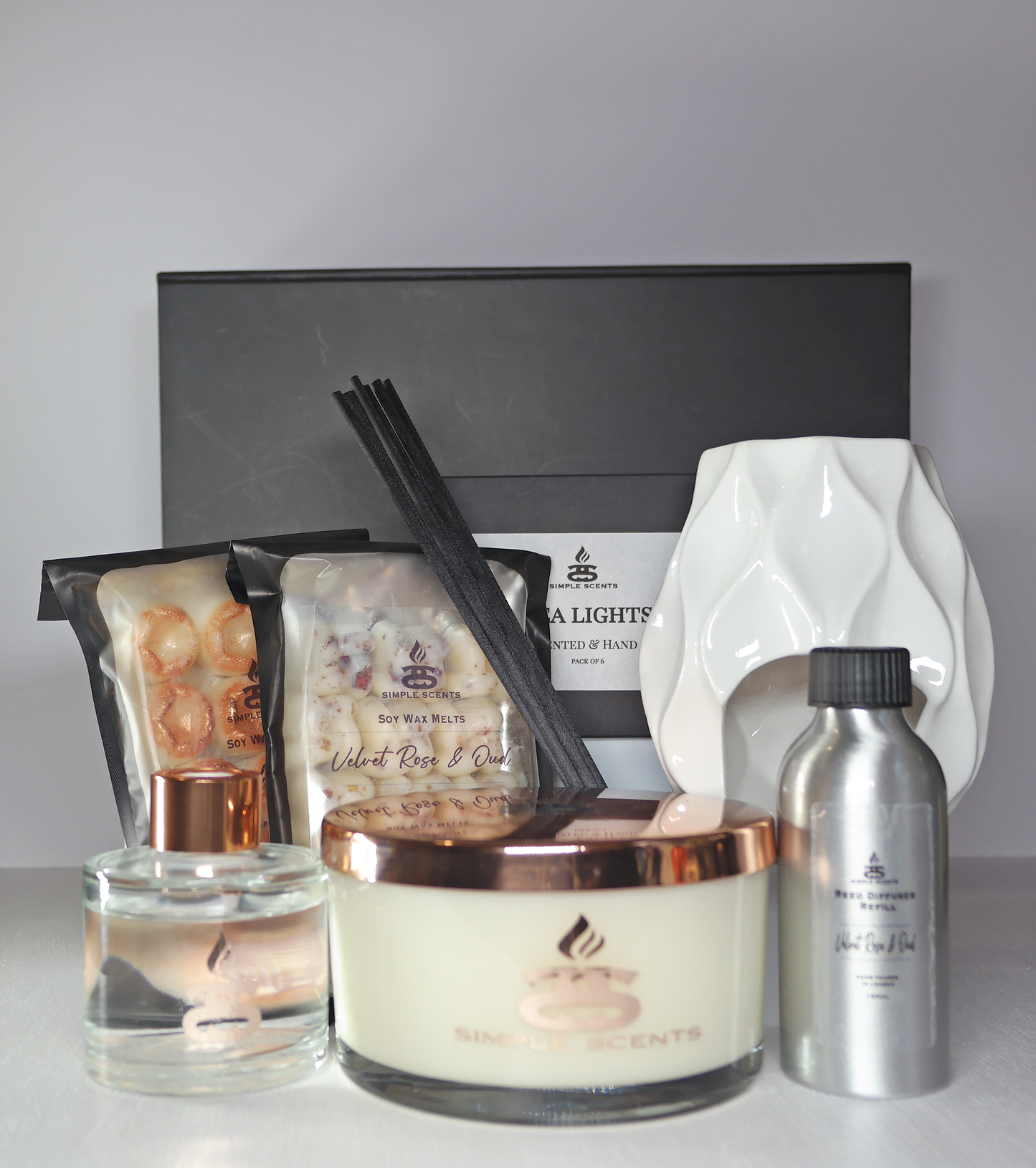 Simple Scents Experience Candle, Wax Melt, Nico Burner, Reed Diffuser & Diffuser Refill Gift Set
