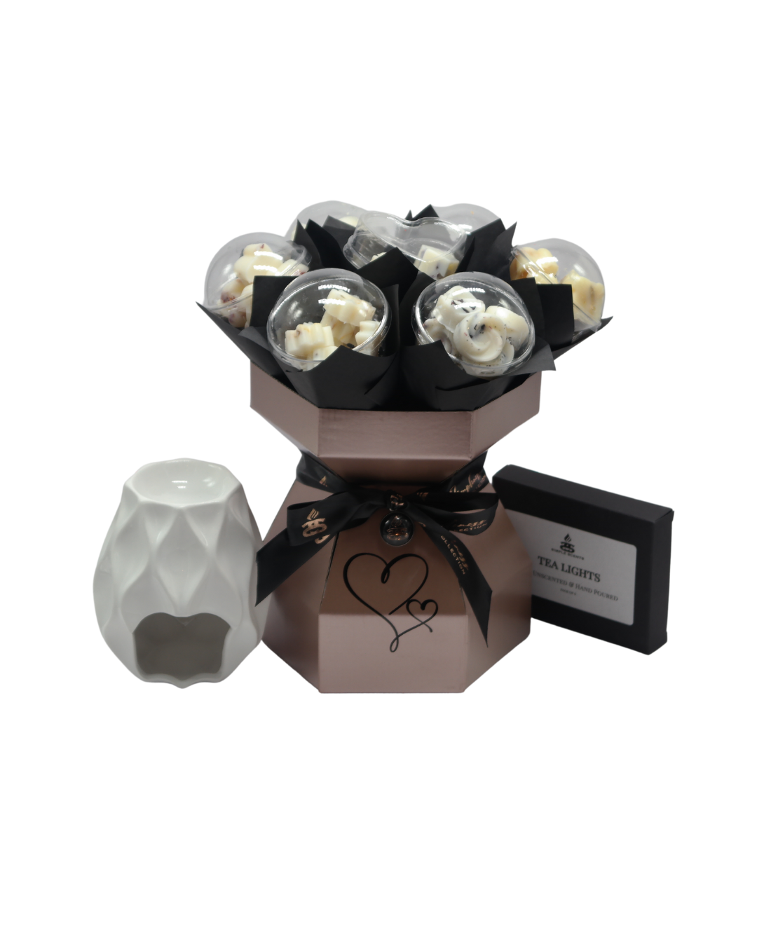 Elegance Wax Melt Flower Bouquet & Wax Melt Burner Gift Set