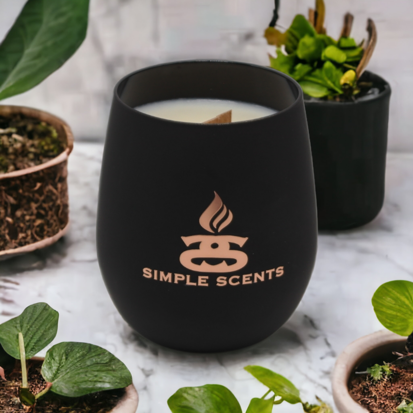 Simple Scents Luxe Rosé Noir Wooden Wick Soy Candle - Equinox