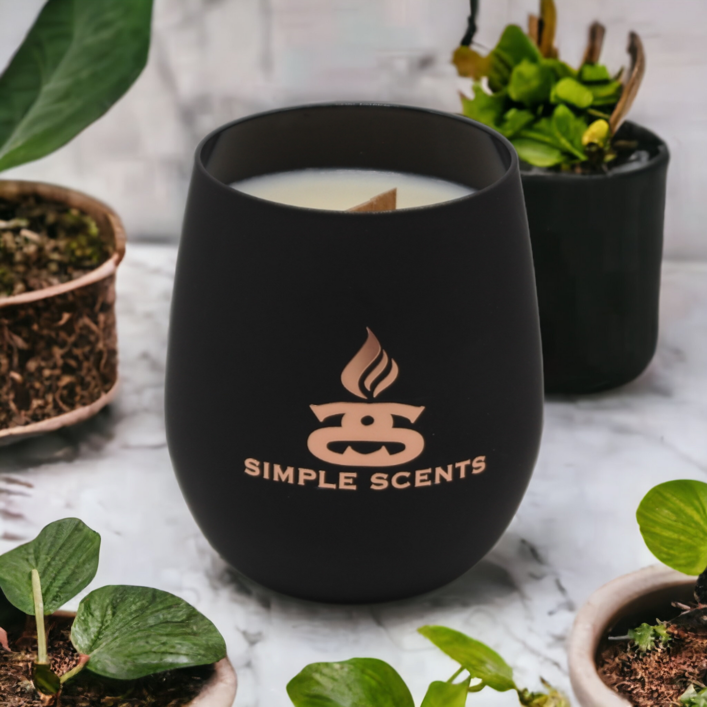 Selene - Simple Scents Luxe Rosé Noir Wooden Wick Soy Candle