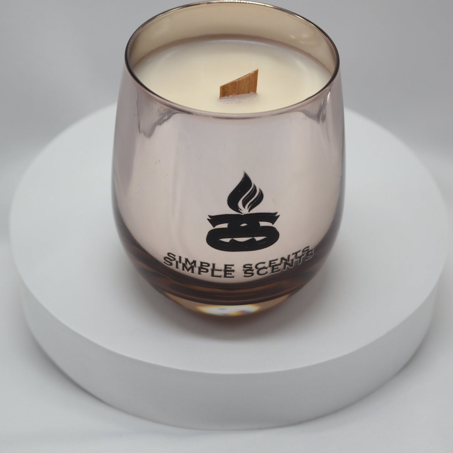 Simple Scents Luxe Rosé Noir Wooden Wick Soy Candle - Celeste
