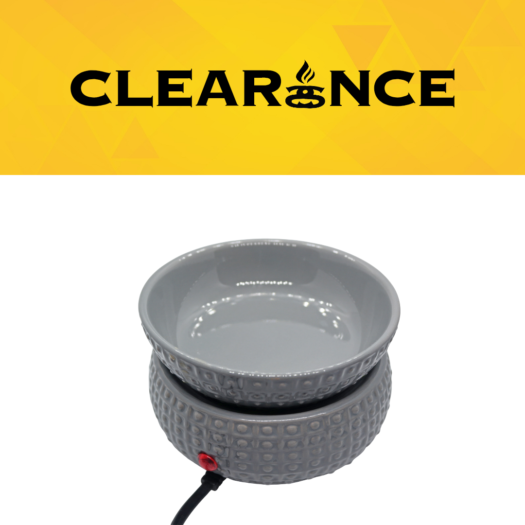 Clearance Dimpled Ceramic Grey Electric Wax Melter|Burner & Candle Warmer