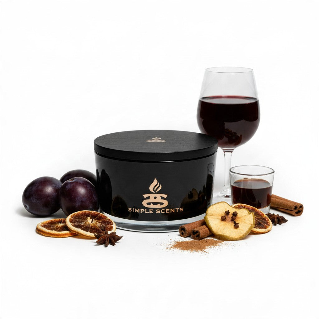 Mulled Noir Christmas Candle | 420g Three-Wick