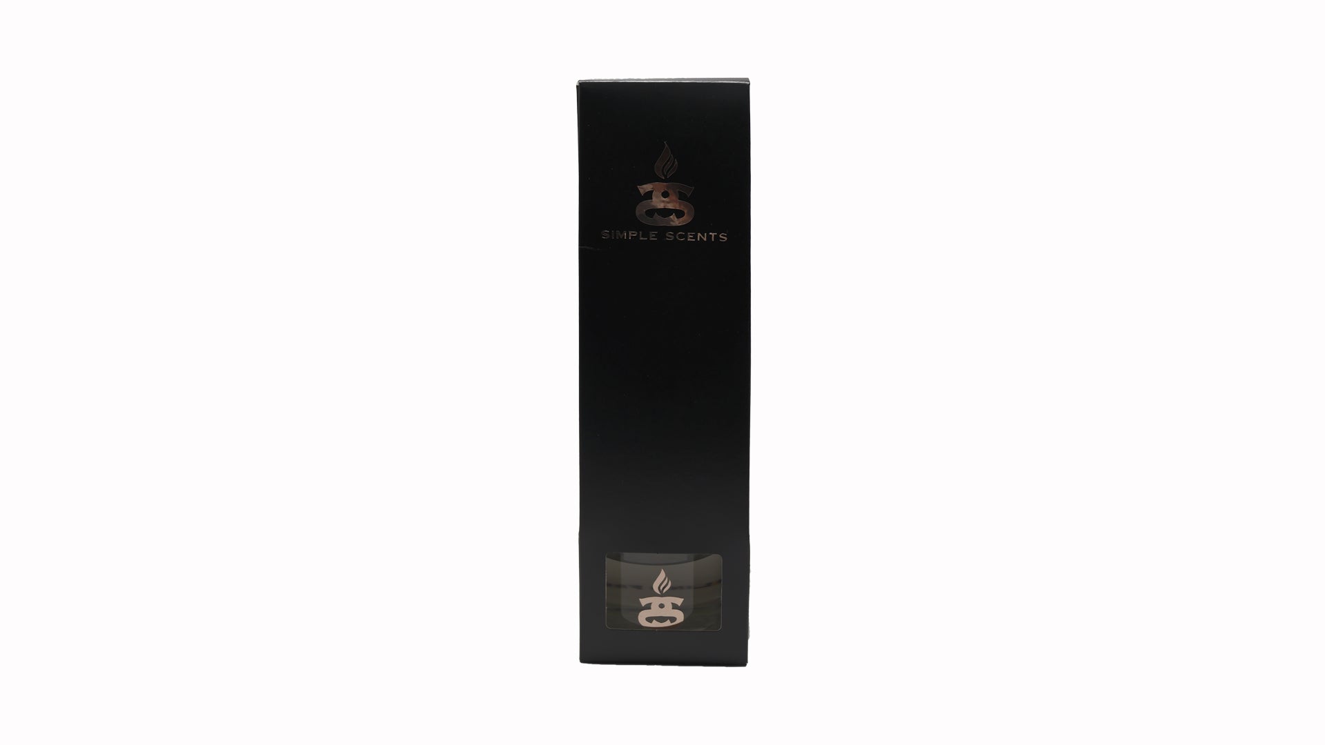 Simple Scents Excellence Reed Diffuser in black packaging front profile