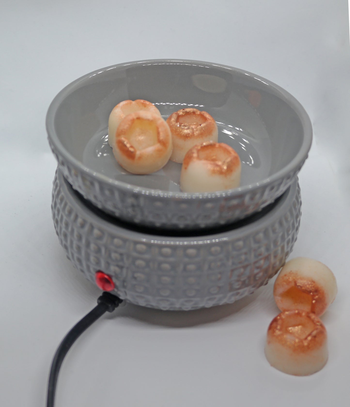 Dimpled Ceramic Grey Electric Wax Melter|Burner & Candle Warmer