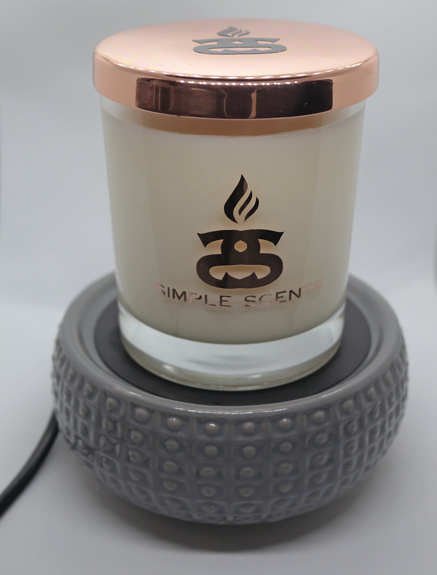 Dimpled Ceramic Grey Electric Wax Melter|Burner & Candle Warmer