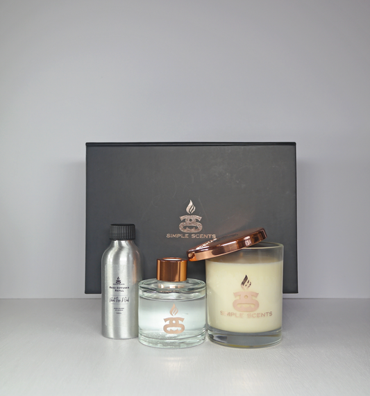 Simple Scents Experience Indulgence Candle, Reed Diffuser & Diffuser Refill Gift Set