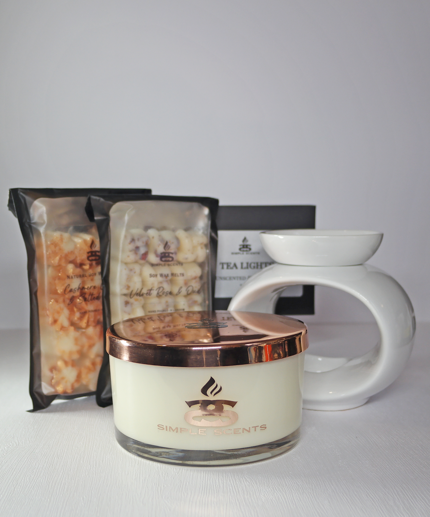 Simple Scents Experience Candle, Wax Melt & Rome Burner Gift Set