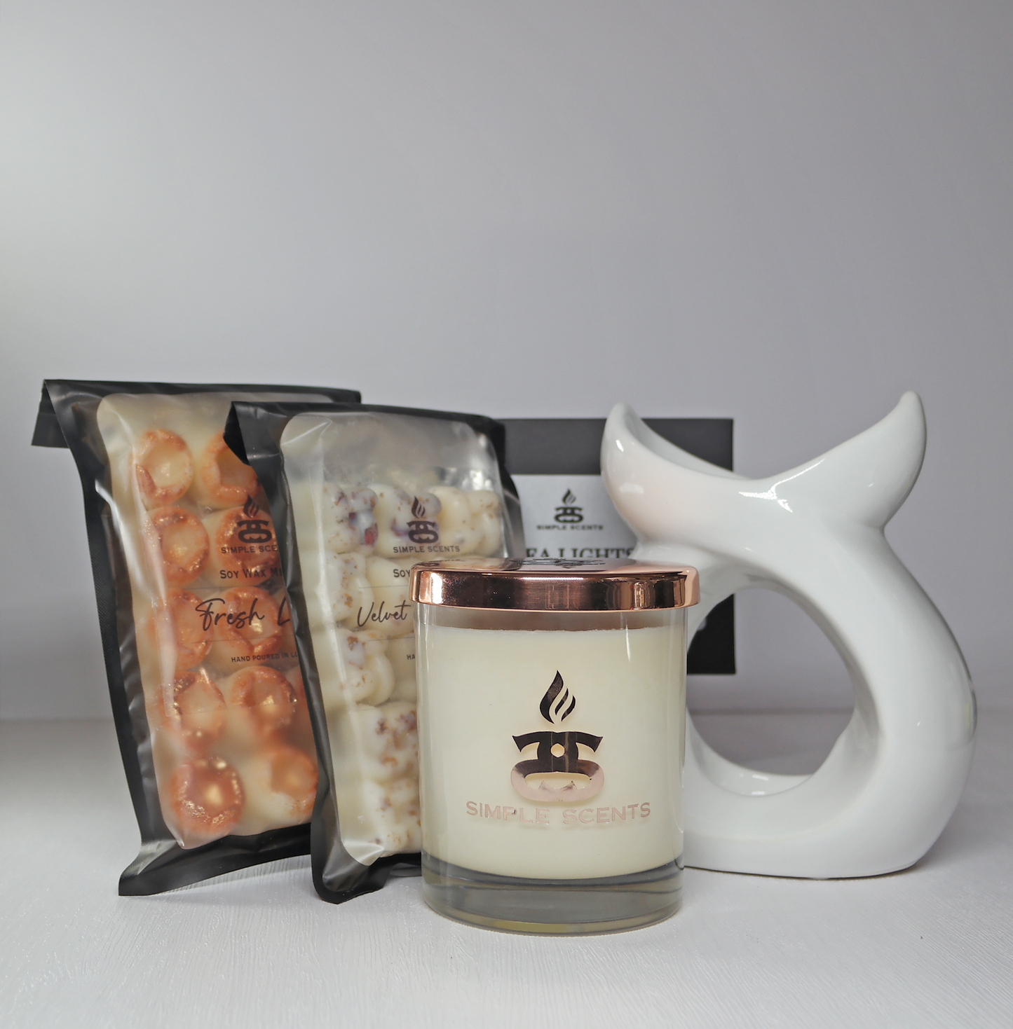 Simple Scents Experience Candle, Wax Melt & Serenity Burner Gift Set