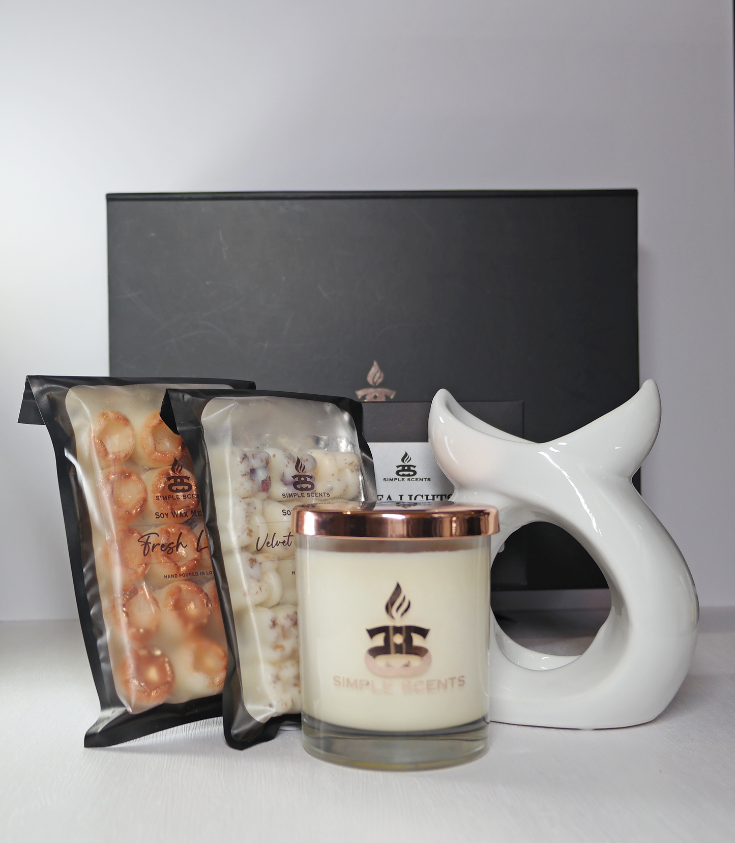 Simple Scents Experience Candle, Wax Melt & Serenity Burner Gift Set