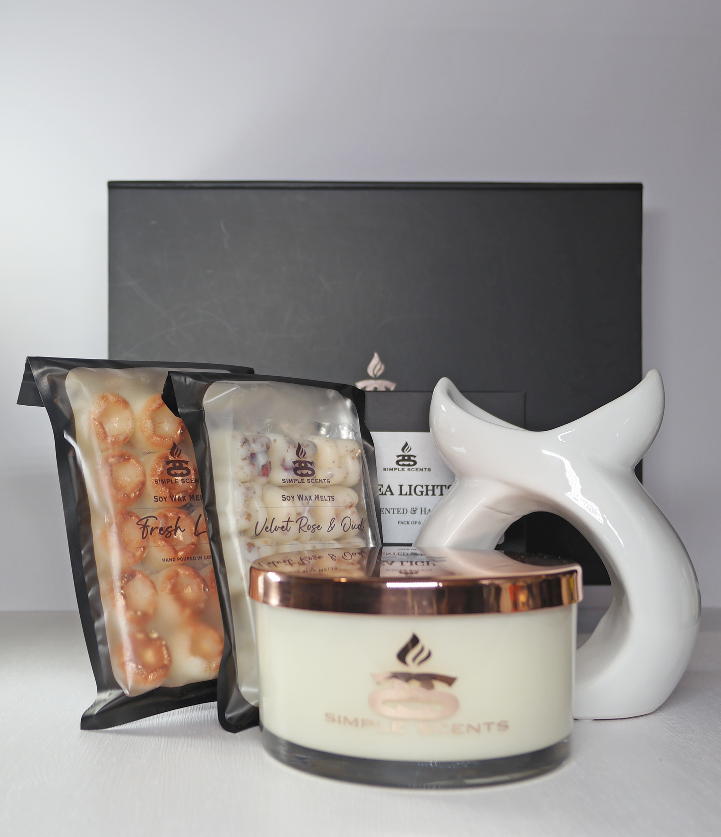 Simple Scents Experience Candle, Wax Melt & Serenity Burner Gift Set