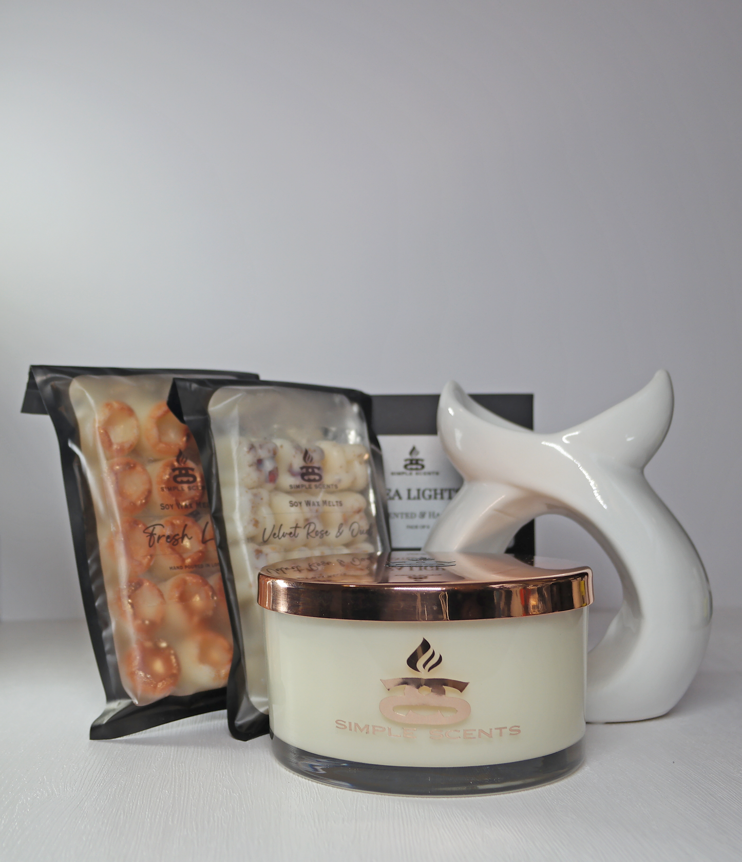 Simple Scents Experience Candle, Wax Melt & Serenity Burner Gift Set