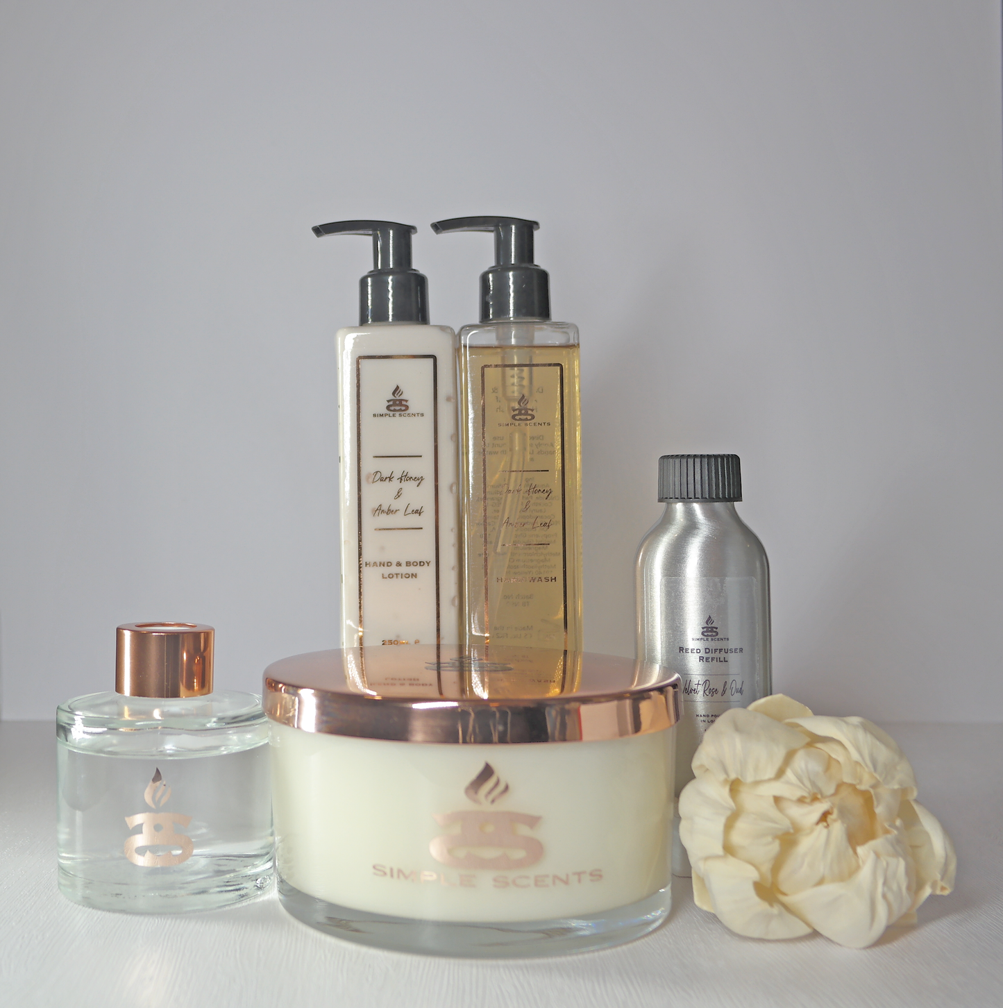 Simple Scents Experience Candle, Reed Diffuser & Diffuser Refill, Hand Wash & Lotion Gift Set