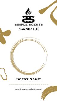 Simple Scents Complimentary Scent Sample Card